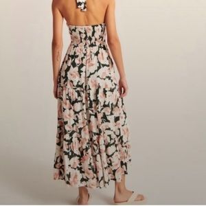 Abercrombie Knotted halter floral dress XSP